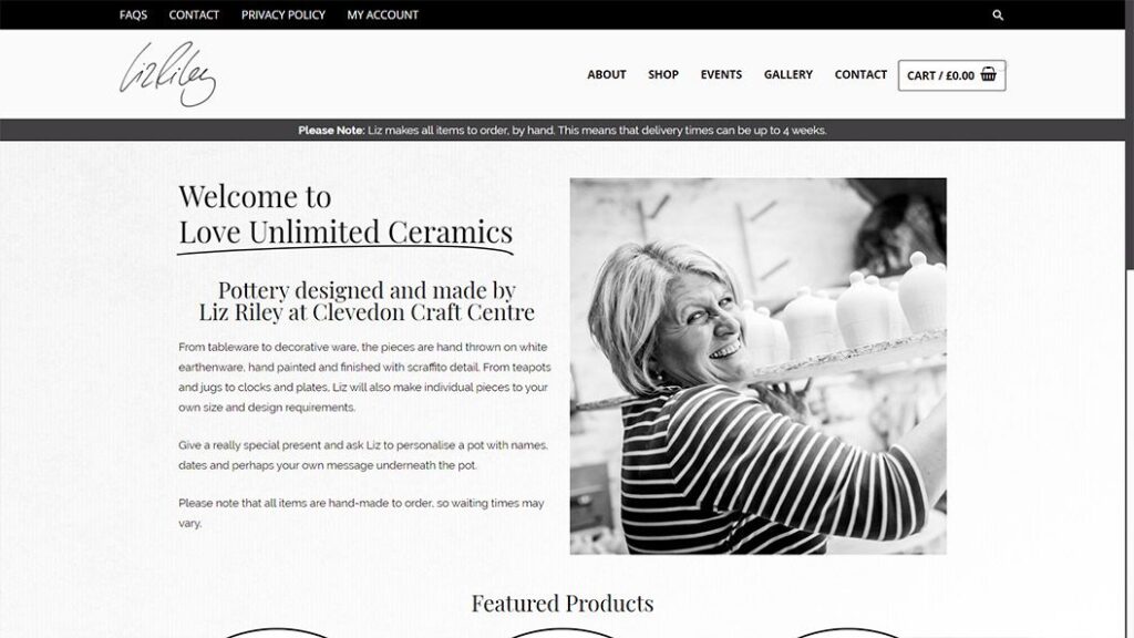 Liz Riley - Love Unlimited Ceramics Homepage