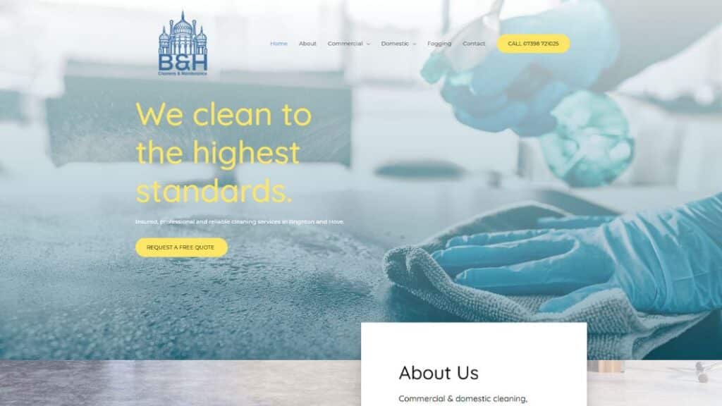Brighton Hove Cleaning Homepage
