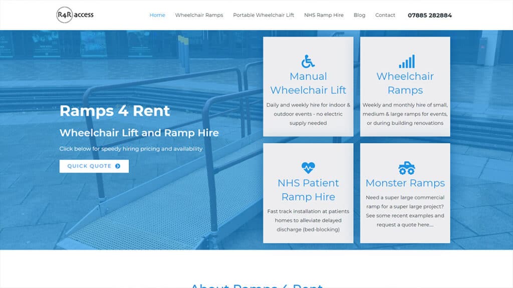 Ramps 4 Rent Homepage