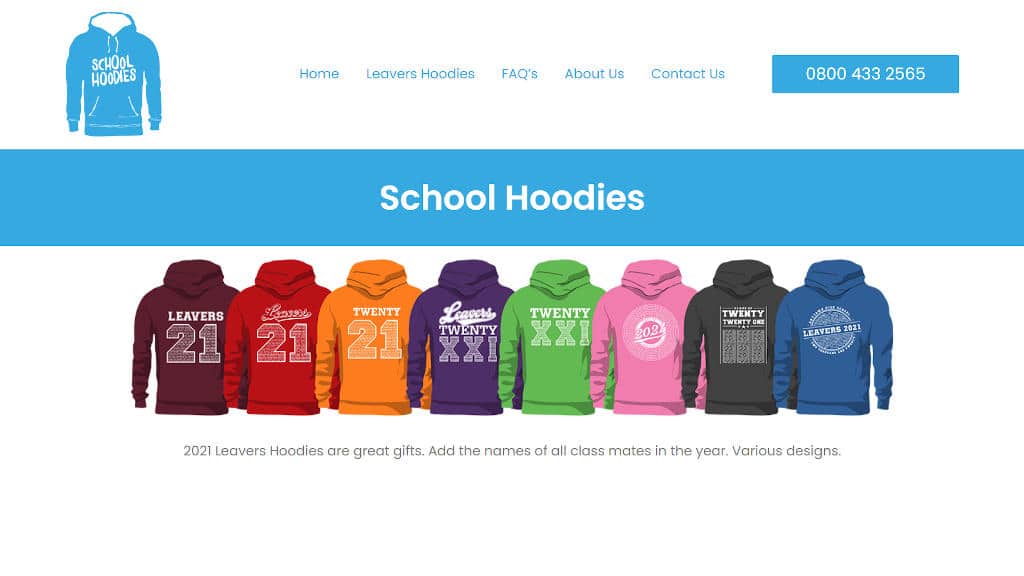School Hoodies Homepage