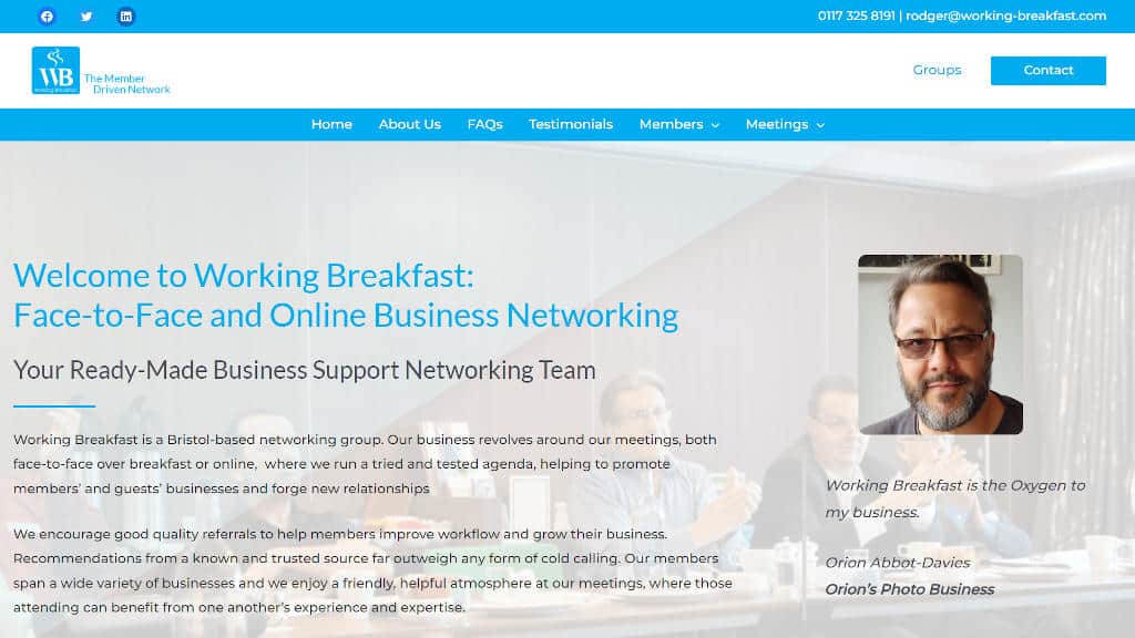 Working Breakfast Homepage