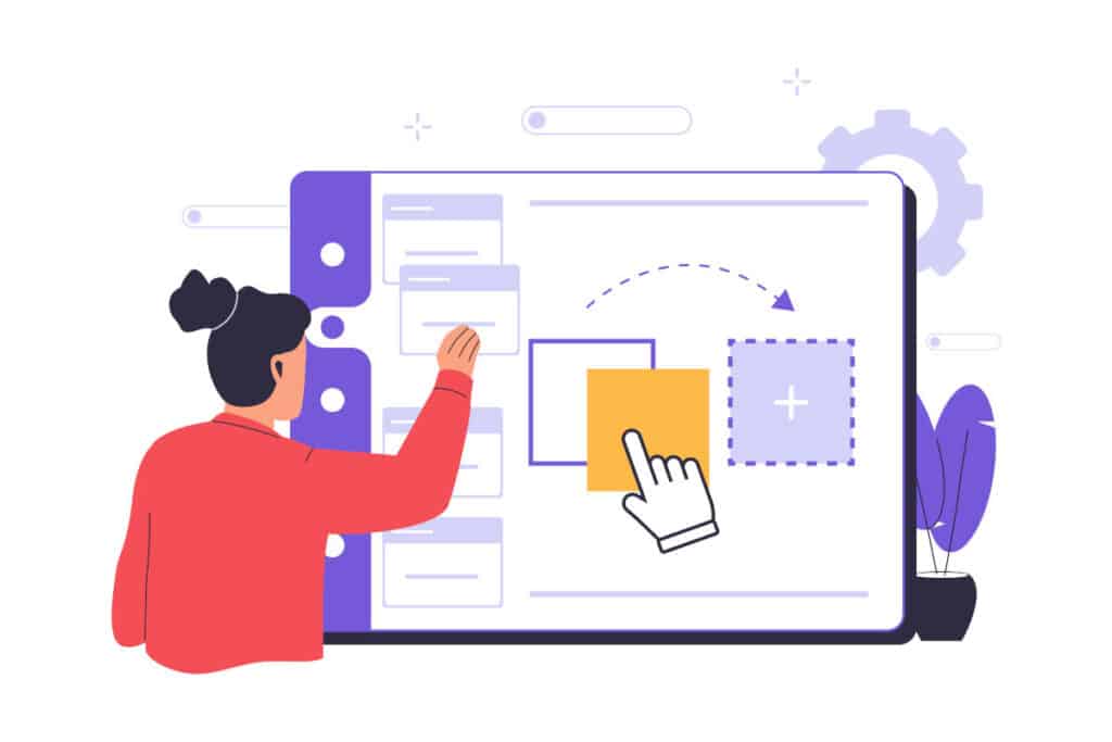 illustration of a page builders for websites